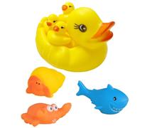 7 pezzi giocattolo da piscina, giocattolo da bagno, piccolo giallo anatra, giocattolo da bagno per ragazzi e ragazze, giocattolo da bagno