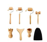 7 pezzi Gua Sha viso, Maderotherap, kit per terapia viso e borsa, massaggiatore viso, kit per la cura della pelle, rullo viso, massaggio viso anti-invecchiamento, kit per la cura del viso, massaggio
