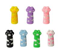 7 pezzi in silicone topper per matita adorabile gatto artiglio matita tappo bambini extender accessori scolastici adulti copertura punta carina artiglio gatto