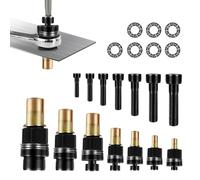7 Pezzi Inserto Filettato Rivettatrice Manuale di Teste Set, M3, M4, M5, M6, M8, M10, M12 Rivettatrice per Inserti Filettati Accessori, Rivettatrice per Inserti Filettat