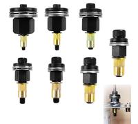 7 Pezzi Inserto Filettato Rivettatrice Manuale di Teste Set, M3, M4, M5, M6, M8, M10, M12 Rivettatrice per Inserti Filettati Accessori, Rivetti Filettati Nero, Set di Testine per Rivetti Manuali