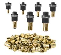 7 Pezzi Inserto Filettato Rivettatrice Manuale di Teste Set, Strumento per Rivetti per M3, M4, M5, M6, M8, M10, M12, Set di Testine per Rivetti Manuali, Accessori per Rivettatrice, con 70 Pezzi Dadi