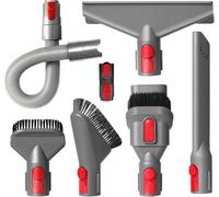 7 Pezzi Kit Accessori per Aspirapolvere Dyson V7 V8 V10 V11 V12 V15 SV10 SV11, Set di Ricambi con Spazzole, Ugelli e Tubo Flessibile, per Dyson, per Pulizia di Canapé, Auto e Tappeti