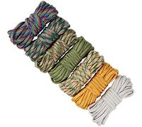 7 Pezzi Kit per bracciali Paracord Corda da Paracadute Corda per Sopravvivenza Corda Set Fai da Te da intrecciare a Mano Outdoor Activities Camping Cord Decorative Pendant Nylon Corda (Colorful U-A3M)