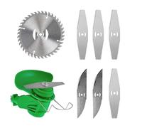 7 Pezzi Lama per Decespugliatore, Lama in Metallo, Lama per Tagliaerba, Elettrica Lame di Ricambio per Tagliaerba per Accessori da Giardino