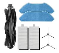 (7 Pezzi) M1 Ricambi Compatibili con Aspirapolvere Robot Lefant M1, 1 Spazzola a Rullo, 2 Spazzole Laterali, 2 Filtri HEPA, 2 Panni per Mop, Kit Accessori