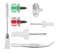 7 Pezzi Macchina da Cucire Pulizia Kit Pinzette Testa Pelucchi Spazzola Cucito