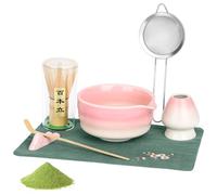 7 Pezzi Matcha Kit, Matcha Set con Frusta Matcha, Ciotola, Cucchiaio, Kit Matcha per la Cerimonia, Strumento Ideale Matcha per Amante, Famiglia, Amici, Appassionati di Tè