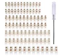 7 Pezzi Morsettiere Elettriche, Doppia Fila 12 Posizioni Morsetto a Vite, 3A/6A/