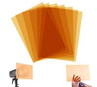 7 Pezzi Pellicola Arancione per Luci 30x21cm in PVC Resistente al Calore - Filtro per Contrasto Fotografico, Protezione Vista, Decorazioni Fai-da-te, Luci LED, Progetti Creativi