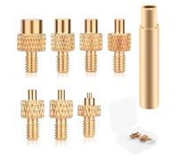 7 Pezzi Punte Saldatore per Inserti Filettati M2 M2.5 M3 M4 M5 M6 M8 Punte in Ottone per Saldatura Inserti Filettati su Parti Stampate 3Dcon Adattatore e Custodia Compatibile con Weller ST/T18/900M