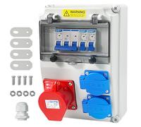 7 Pezzi Scatola Di Distribuzione Kit, Custodia IP54 Con Interruttore Automatico