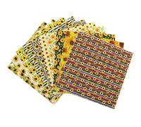 7 pezzi/set 50 x 50 cm confezione di tessuto patchwork in 100% cotone fascio di scampoli di tessuto da cucito tessuto di cotone confezione di tessuto da quilting (Serie Girasole 2#)