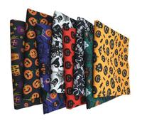 7 pezzi/set 50 x 50 cm confezione di tessuto patchwork in 100% cotone fascio di scampoli di tessuto da cucito tessuto di cotone confezione di tessuto da quilting (Serie Halloween)
