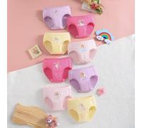 7 pezzi set di biancheria intima confortevole con stampe principessa carine per ragazze giovani 6Y,7Y,8Y,9Y,10Y,4Y,5YAnimale,Fumetto,Lettere,PianteTessuto in maglia