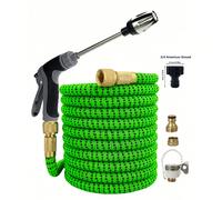 7 pezzi Set di tubi flessibili per acqua ad alta pressione, ugelli per lavaggio auto, spruzzatori per giardino, universale per Europa e America 30m,7.5m,15m,22.5mTPE