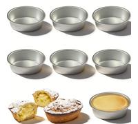 7 Pezzi Stampo per in Alluminio Anodizzato Resistente - Stampo Antiaderente per Cheesecake, Budino, - Stampo per Dolci per Pasticcerie Professionali