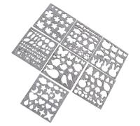 7 Pezzi Stencil per Infeltrimento ad Ago Nero Riutilizzabile | Fibra Chimica, Uso su Fogli di Feltro e Abiti, per Laboratorio Creativo e Pratica Manuale