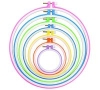 7 Pezzi Telaio da Ricamo Plastica Cerchi da Ricamo, da 8 cm a 25 cm, per Punto Croce, Anelli per Artigianato, Cucito e Ornamenti, Cerchi da Ricamo Rotondi, Set di Cerchi in Bambù (8-25cm)