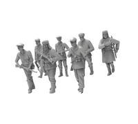 7 Pezzi World Men Figurine Non Verniciate Personaggi in miniatura Modelli per Diorama Treno Layout Scene 1/72 1/64 Scala - 2,4 cm