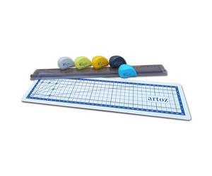 7 Piece Cutting Set with Ruler - 5 Cuts