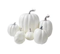 7 Piece Realistic Artificial Foam Pumpkins - Festive Autumn Table Decor