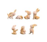 7 Pieces Adorable DIY Rabbit Figurine Crafts for Cute Easter Gifts Suitable for Various Celebrations