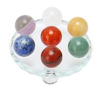 7 Pietre di Cristallo Chakra con Piastra di Ricarica, Pietre Preziose di Cristalli Curativi Reiki, Set Curativo di Pietre Chakra Per La Terapia della Meditazione