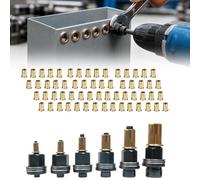 7 Pinze a dadi a rivetti e 70 Kit dadi a pressione per M3-M12, 77PCS | Set di strumenti in acciaio al carbonio, M3 M4 M5 M6 M8 M10 M12 rivetti strumento, per la riparazione automobilistica