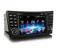 7 pollici 8-Core 4GB+64GB Android 14 Autoradio GPS Navigatore per Mercedes Benz W211 W219 Classe E/CLS Supporto Bluetooth 5.0 CarPlay Android Auto WiFi 4G DSP DAB+USB OBD2 FM RDS Lettore CD Canbus