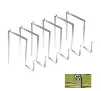 7 Pollici Gancio Corona per Cimitero, Set di 6 Gancio in metallo, Larghezza estensibile, Gancio per Ghirlanda per Cimitero Porta Decorazione, per 6-11 Pollici di spessore