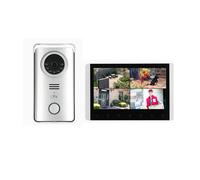 7 Pollici Videocitofono Cablato Interfono Video Visuale Interfono Audio Bidirezionale con Impronta Digitale e Telecamera IR Impermeabile per Este