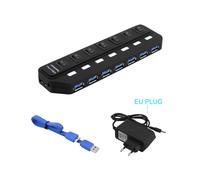 (7 porte con spina europea) HUB USB 3.0 Espansione splitter multi USB Hab USB 3.0 ad alta velocità con