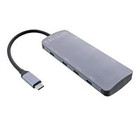 InLine Hub USB 3.2 Gen.2 35392C - 4 porte USB-C, 3 porte USB-A, PD 100W, alluminio grigio