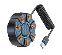 7 Porte USB 2.0 Hub Multicolore Indicatore LED Alta Velocità di Trasferimento 480Mbps per PC Laptop Esteso Cambiamento Colore Hub USB per PC