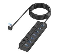 7 porte USB 2.0 hub multiporte adattatore splitter USB interruttori per più dispositivi di connessione