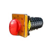 7 Position Rotary Cam Switch Multi-step 6 Poles 20A Metal Shell T-16EXF64D-6BF Selector Changeover Red Handle Control Circuit(Only Switch) Controls Switches
