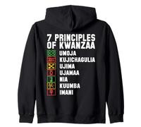 7 Principi della Festa della Celebrazione del Patrimonio Africano di Kwanzaa Felpa con Cappuccio
