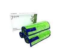 7.pure Panni per la pulizia fibre di bambù | sostenibile | 3 pezzi | 20 x 25 cm | per pulire senza detergenti - antibatterici - non lasciano pelucchi | per pulire senza sforzo