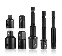 7 Pz Chiave A Bussola Adattatore & Riduttore Kit 1/4 1/6cm Cricchetto Strumento