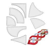 7 pz Regole Imbottito Bandiera Tavolo Soletta Intrecciata per Tovaglia, Modello Righello per Tavolo | Kit righello per trapuntare con bandiera da tavolo in acrilico, modello coppia