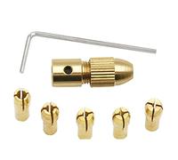 7 pz/Set 2.35/3.17/4.05/5.05mm Ottone Mini Mandrini for Trapano Albero Motore Elettrico Drill Bit Tool Adattatore Mandrino (Color : A, Size : 3.17mm 7pcs)