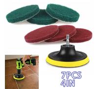 7 pz/set 4 dischi scrubber scrub pad bagno kit pulizia piastrelle ricambi
