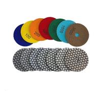 7 pz tamponi lucidanti 100 mm per materiali lapidei lucidatura a secco bis