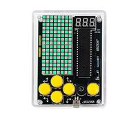 7 Retro Classic Pixel Game Maker fai da te Progetti di saldatura Kit console di gioco elettronico conveniente per saldare kit e custodia, idea regalo per STEM Education (verde)