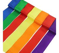 7 rotoli nastro arcobaleno, 5 cm x 10 m, nastri colorati tessuto, nastri colorati per feste, 6 colori, per compleanno, matrimonio, fai da te, cucito, matrimonio