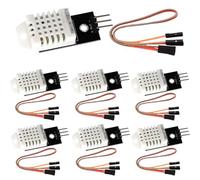 7 sensori di temperatura DHT 22/2302 e sensore di umidità con scheda e cavo 3.3-5.5V DHT sensore di temperatura compatibile con Arduino, sensore 22 temperatura digitale e sensore di umidità