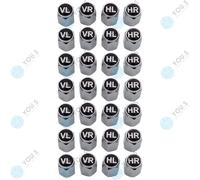 7 Set Di You.S Alluminio Coperture Valvole + Guarnizione Marcatura Pneumatico