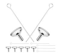 7 Set Mini Imbuto in Acciaio Inox per Riempimento Preciso di Pendenti | Set Riutilizzabile con Asta, Apertura Ottimizzata per Piccoli Fori, Finitura Argento, per Collane Urna