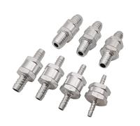 7 Size Silver Valves Aluminium Alloy Fuel Non Return Check Valve 4mm/6mm/8mm/10mm/12mm/14mm/16mm One-Way Valve(8mm)